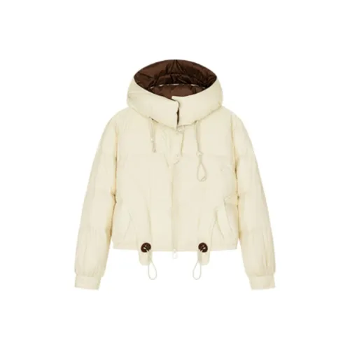 IT'REAL Feather Robe With Warm Fleece FW24 Down Jacket Women's Ecru