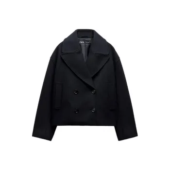 ZARA Cropped Coats Women's Blue