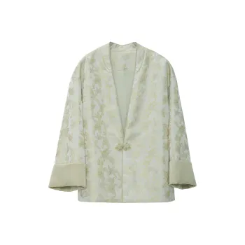 Fstudio Cropped Coats Women's Yellow Green