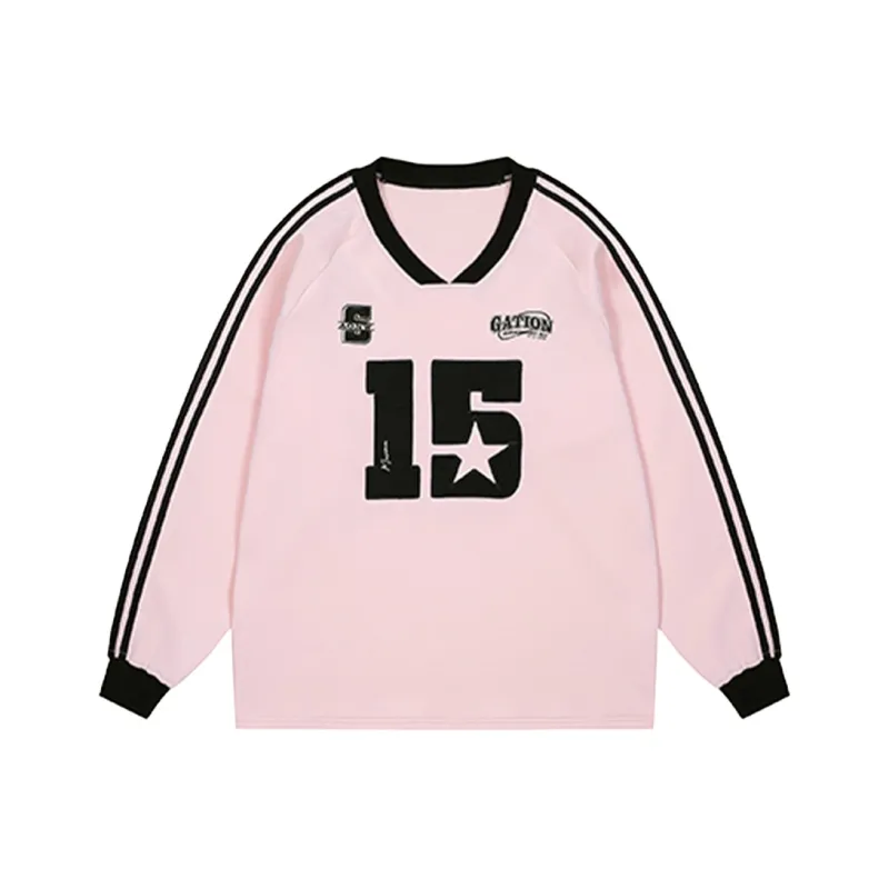 PAZZO Sporty Style V Neck Webbing Sweatshirt Women's-0
