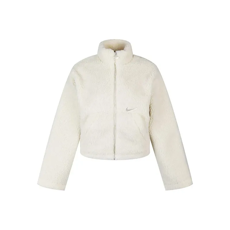Nike Velvet Jackets Women's White-0