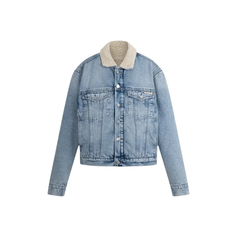 CALVIN KLEIN Denim Jacket Women's Denim Light Blue-0