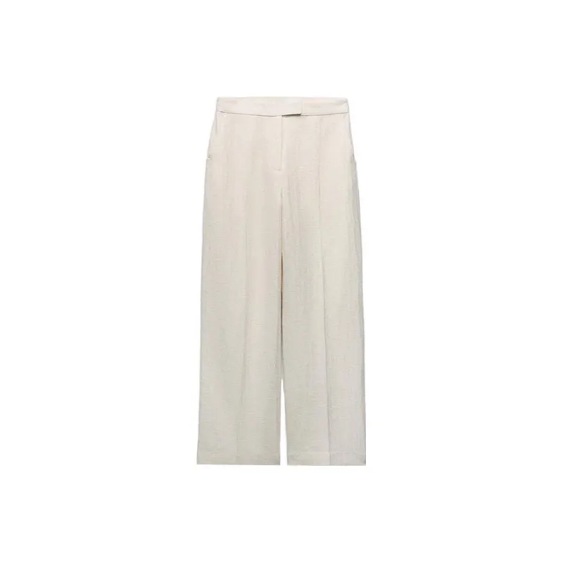 ZARA Casual Pants Women's White-0