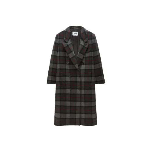 MSGM Checked Double breasted Coat