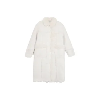 SUNSUNTOWN Coats Women's White