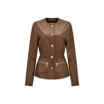 RARE Leather Jacket Women's Light Brown