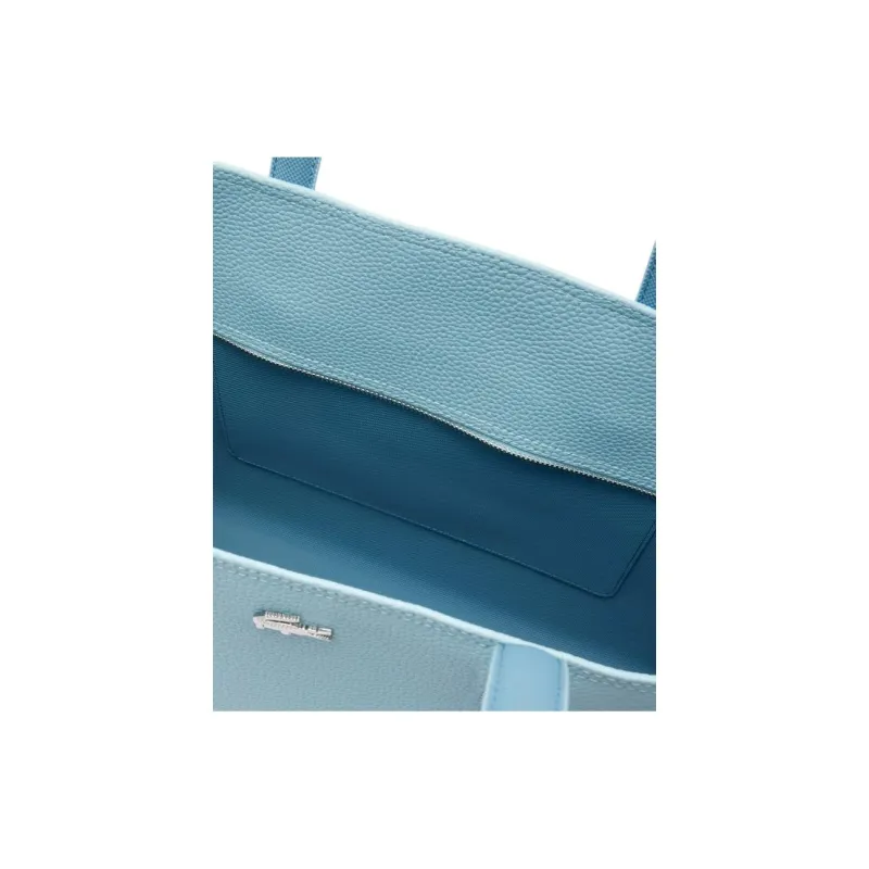 LACOSTE PVC Tote Bag, Shopping Bag, Shoulder Bag Women's Light Blue-3