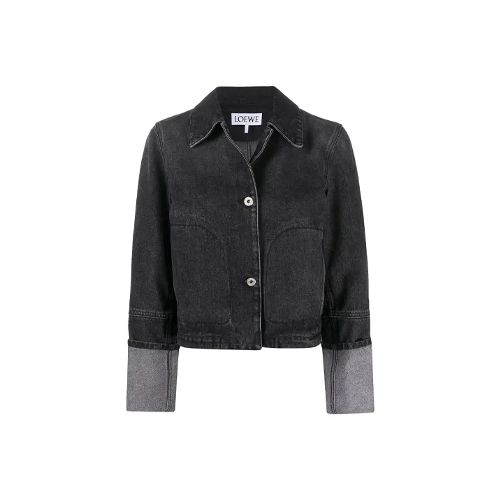 LOEWE Cropped Coats Women's Black-0