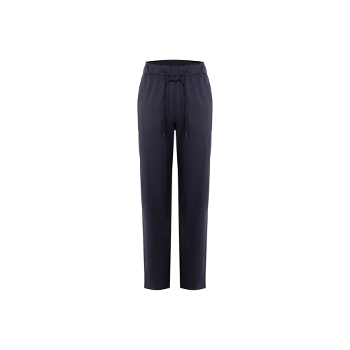 Side Casual Pants Women's Pure Matte Black