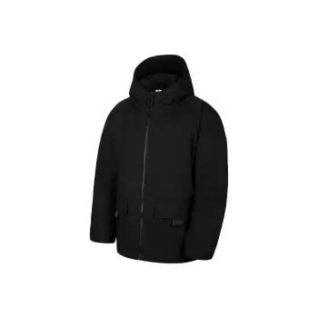 Nike Solid Color Hooded Loose Fit Puffer Jacket Women's Black