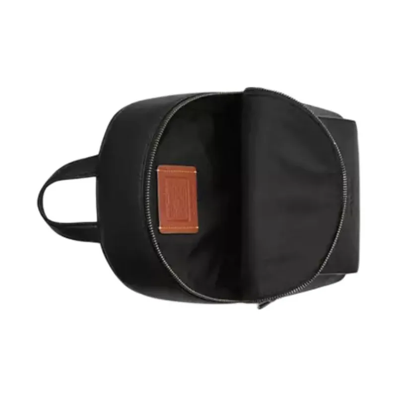 COACH Coated Canvas With Calfskin Crossbody Shoulder Bag Trumpets Unisex Black-3