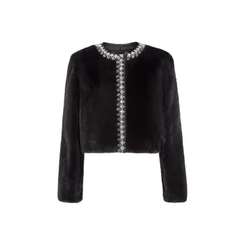 FENDI Velvet-feel Coat Women's Black