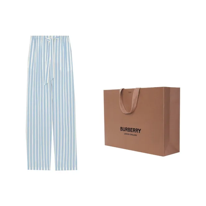 Burberry Casual Pants Women's Blue-4