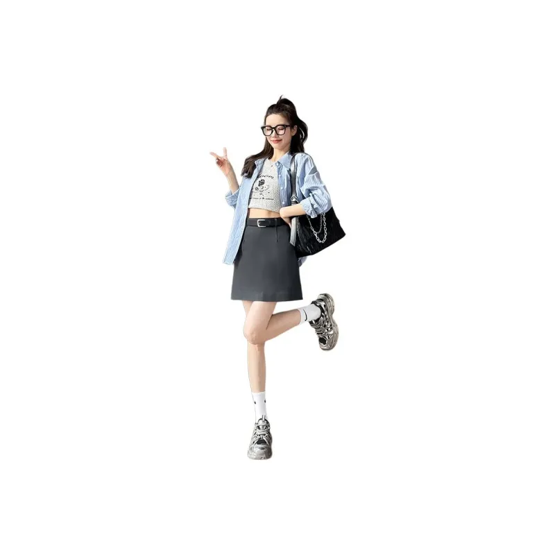 Mu Xiao Xin Casual Short Skirts Women's-4