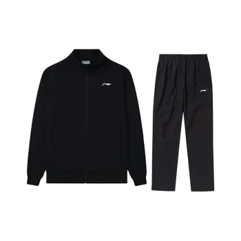 LiNing Football Casual Sportswear Men's Standard Black Top+Pants