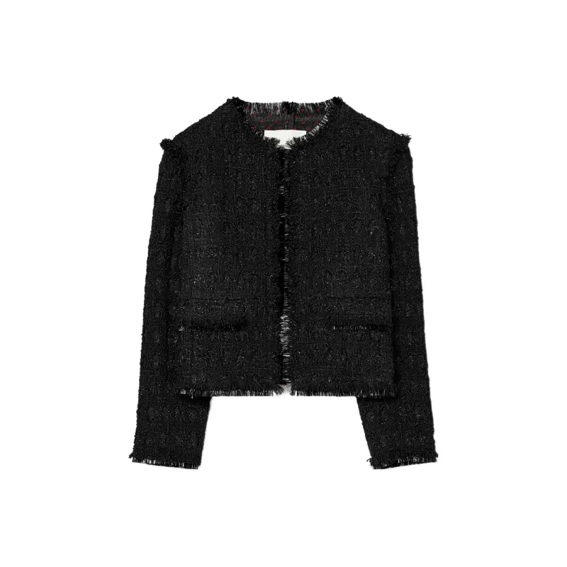 TORY BURCH Tweed Roundneck Jacket-0