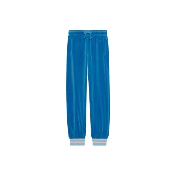 GUCCI Chenille Knit Joggers Blue