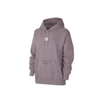 JORDAN Los Angeles Lakers Flight Fleece Women's JORDAN Nba Satin Lined Pullover Hoodie