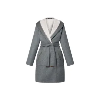 LOUIS VUITTON Coat Women's Gray White