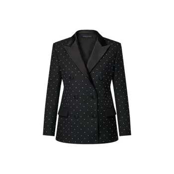 LOUIS VUITTON Double-Breasted Rhinestone Blazer