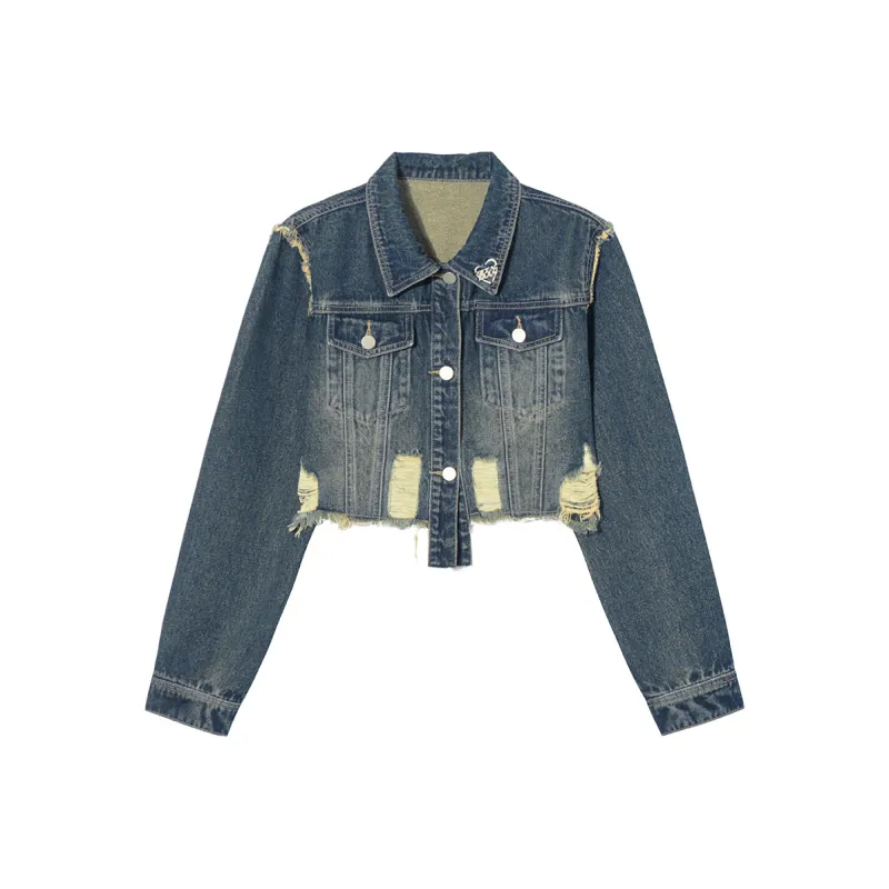 SEENFAAN Denim Jackets Women's Denim Blue-0