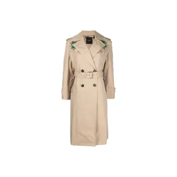 PINKO Trench Coats Women's Khaki