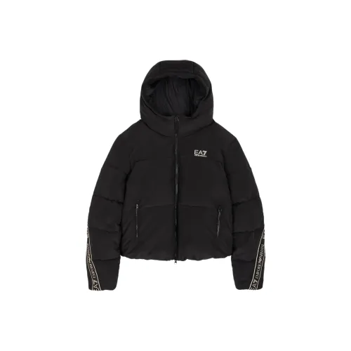 EMPORIO ARMANI EA7 SS24 Puffer Jacket Women's Black