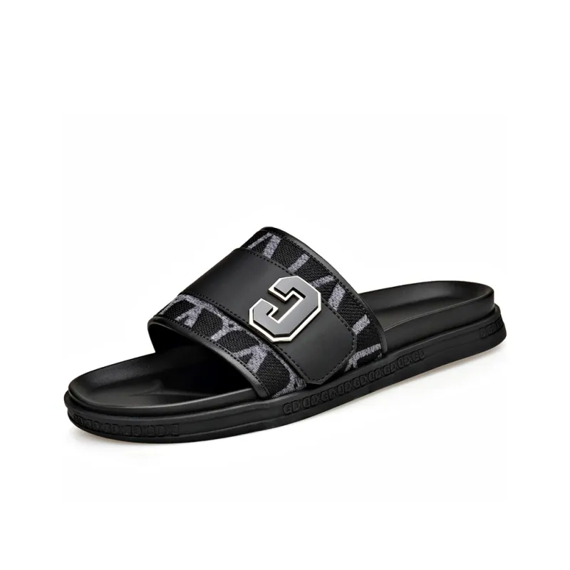 Romon Slide Slippers Men's Black-1