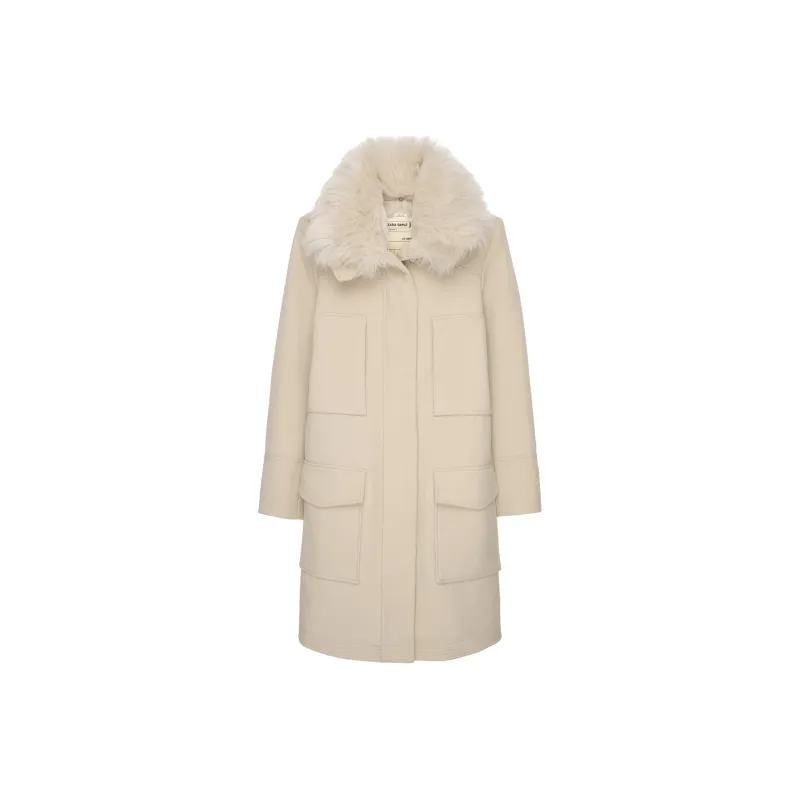 ZARA Coats Women's Frosted White-0