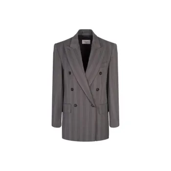 SportMax Striped Double Breasted Long Sleeved Jacket