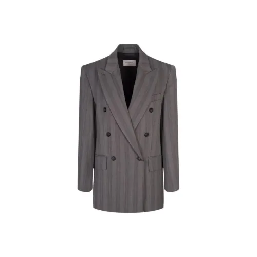 SportMax Striped Double Breasted Long Sleeved Jacket