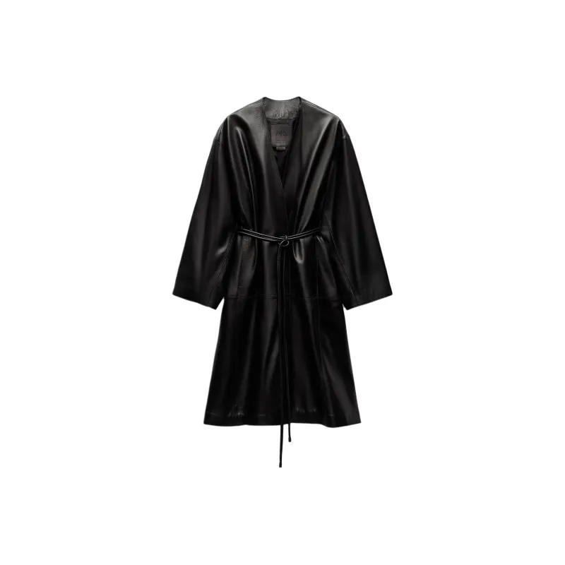 ZARA Leather Jacket Women's Black-0