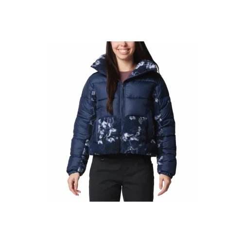 Columbia LEADBETTER POINT II PRINTED Puffer Jacket Women's Marine Blue