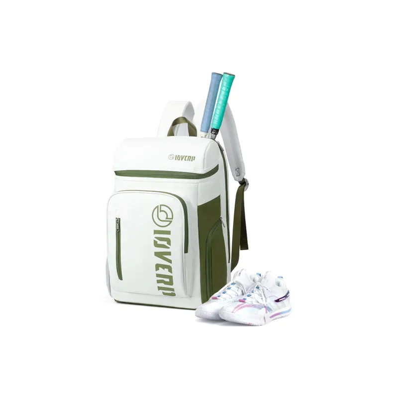 LOVERPUSS Waterproof Fabric Backpack Regular Unisex White Green-0