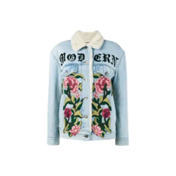 GUCCI Velvet Jackets Women's Blue
