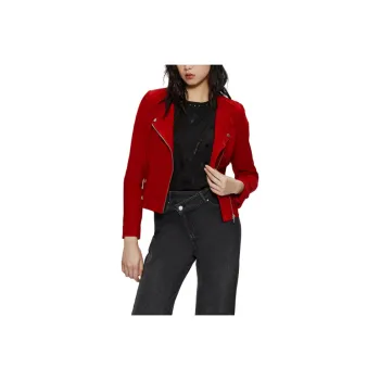 IKKS PARIS Leather Jacket Women's Red