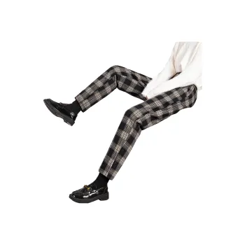 Cypress House Casual Pants Women's Black & Beige Plaid