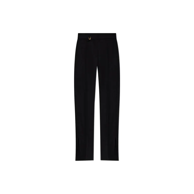 Jacquemus Le Pantalon Drapeado Jersey Pants 'Black'-0