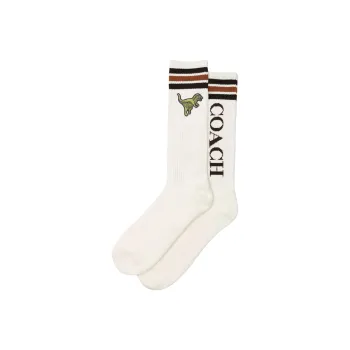 COACH Mid Calf Socks Men's 1 Pack Chalk