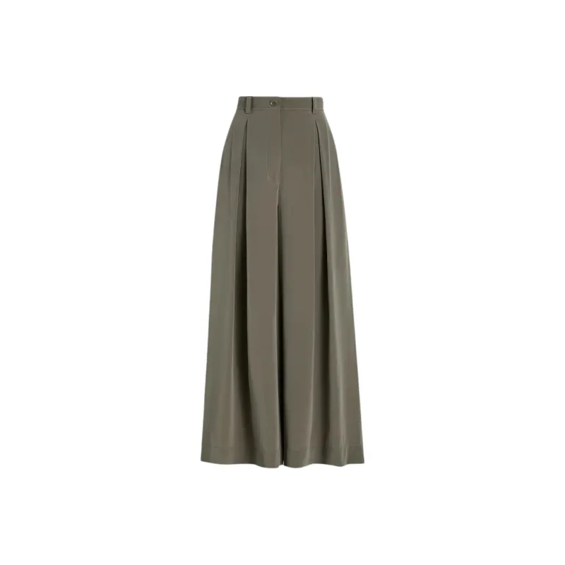 SCANLAN THEODORE Silk Crop Trouser Casual Pants Women's Taupe/Taupe-0