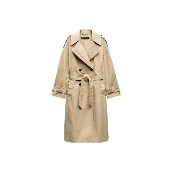ZARA Trench Coats Women's Tan