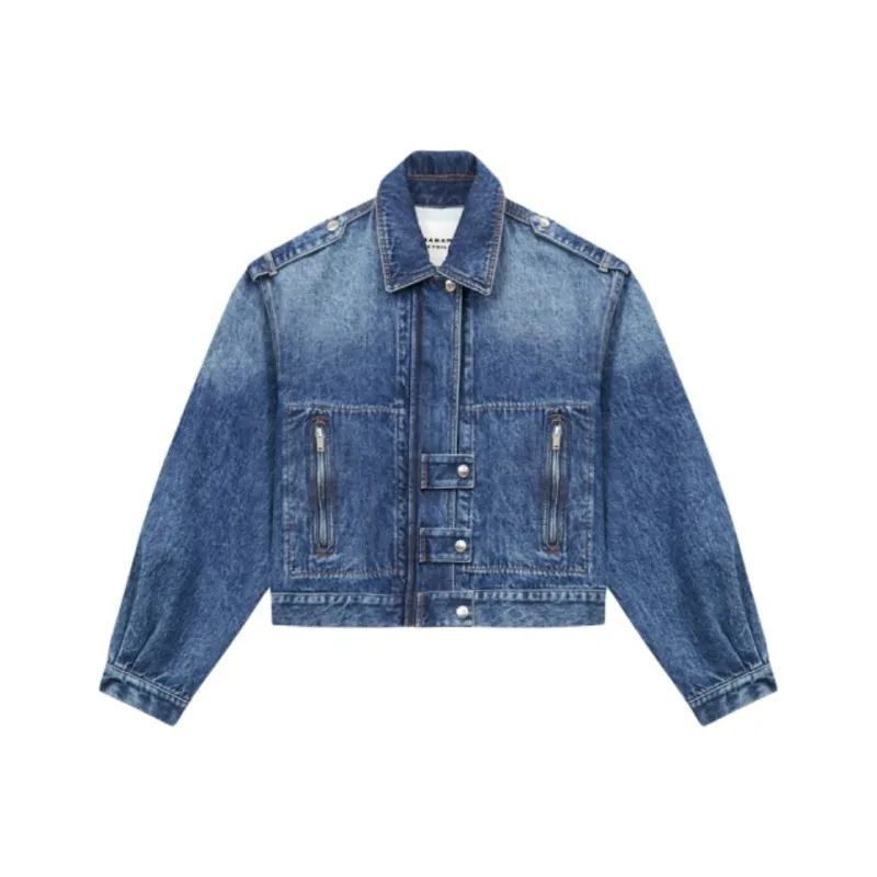 ISABEL MARANT ETOILE Julie Cropped Denim Jacket-0