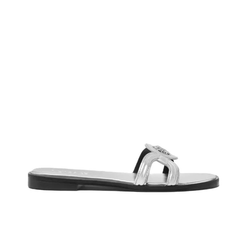 VERSACE Medusa '95 Quick Dry Slide Slippers Women's Silver-1