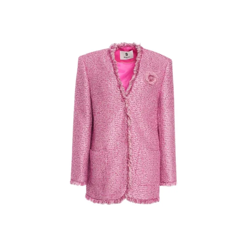 BESIONIA FW24 Business Suits Coats Women's Pink Purple-0