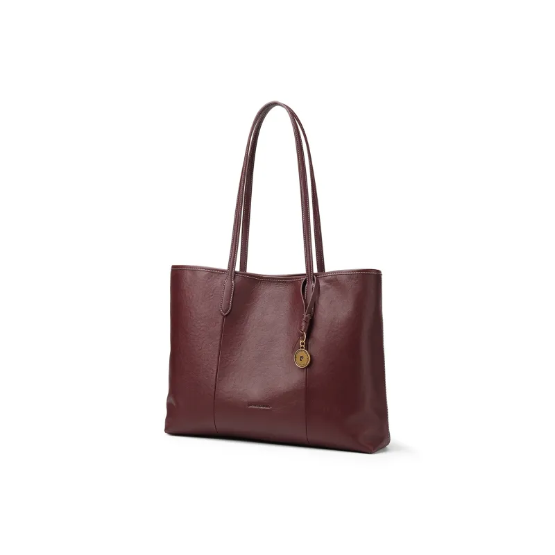 PIERRE CARDIN Top Grain Cow Leather Tote Bag, Shoulder Bag Regular Women's Black/Brown/Burgundy-11