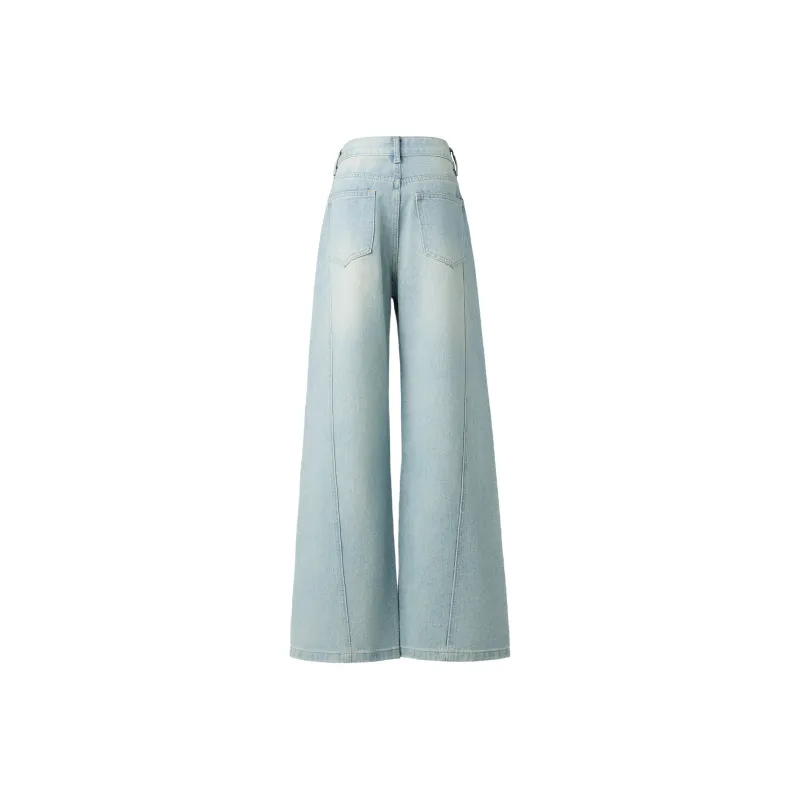 Wen Shan Jeans Women's Washed Blue-7