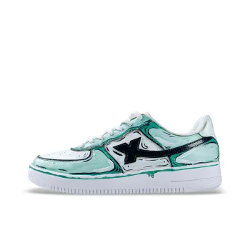 XTEP Air Force One Anti Slip Wear Resistant Low Top Skateboard Shoes Men's Emerald