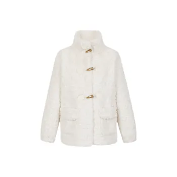 UPNANAWANG Velvet feel Coat Women's White