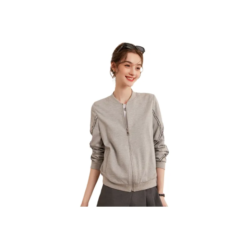LOUISY AO Cropped Coats Women's Gray-0