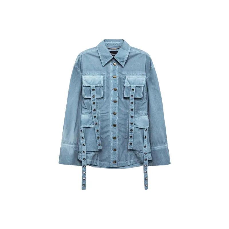 Blumarine Denim Jackets Women's Blue-0